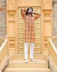 Mustard Checkered Kurta