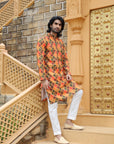 Mustard Checkered Kurta