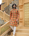 Mustard Checkered Kurta