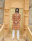 Mustard Checkered Kurta