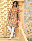 Mustard Checkered Kurta