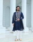 Midnight Blue Embroidered Kurta