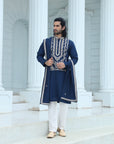 Midnight Blue Embroidered Kurta