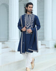 Midnight Blue Embroidered Kurta