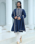 Midnight Blue Embroidered Kurta