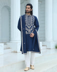 Midnight Blue Embroidered Kurta