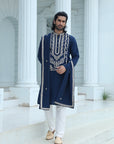 Midnight Blue Embroidered Kurta