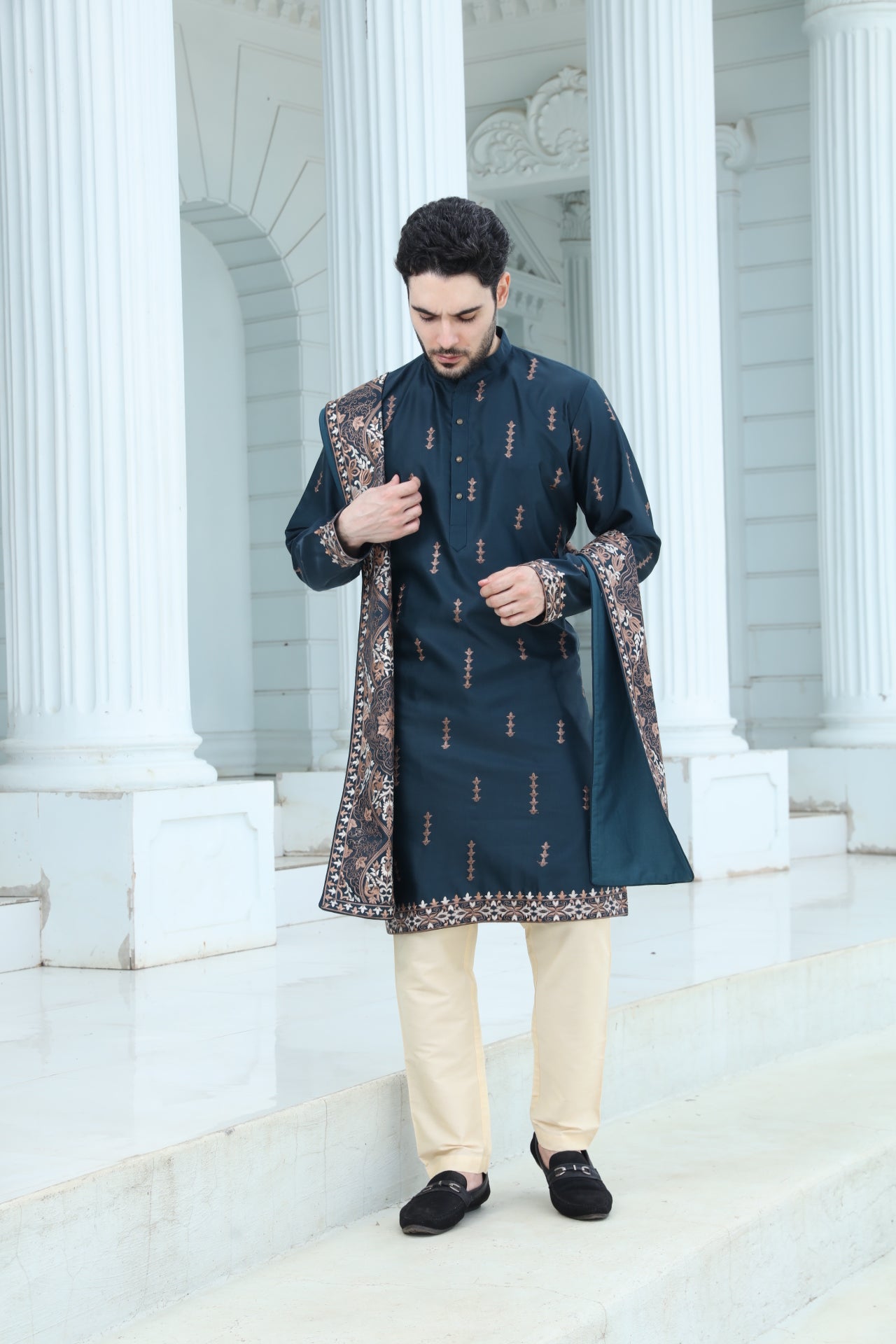 Deep Teal Kurta with Dupatta