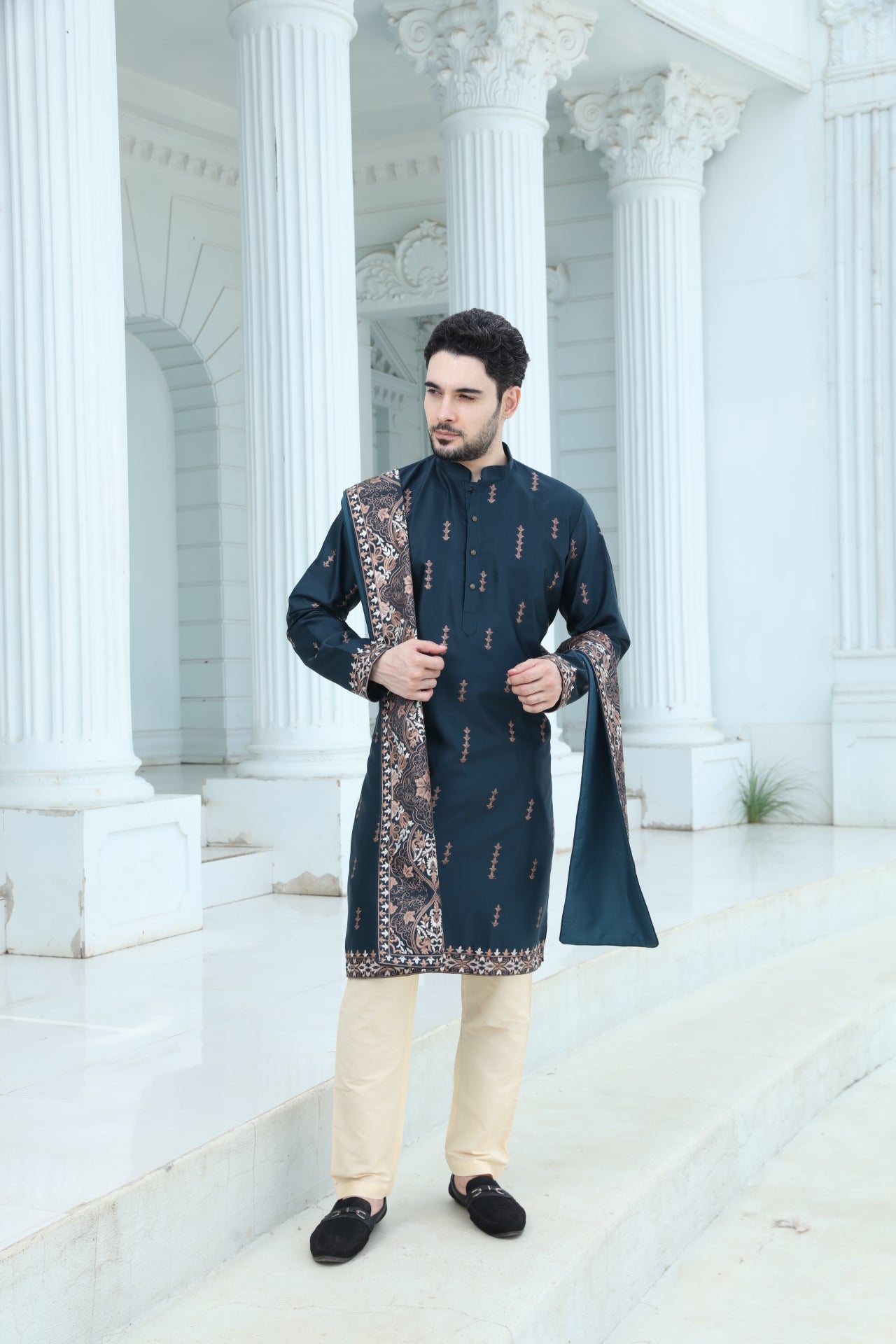 Deep Teal Kurta with Dupatta