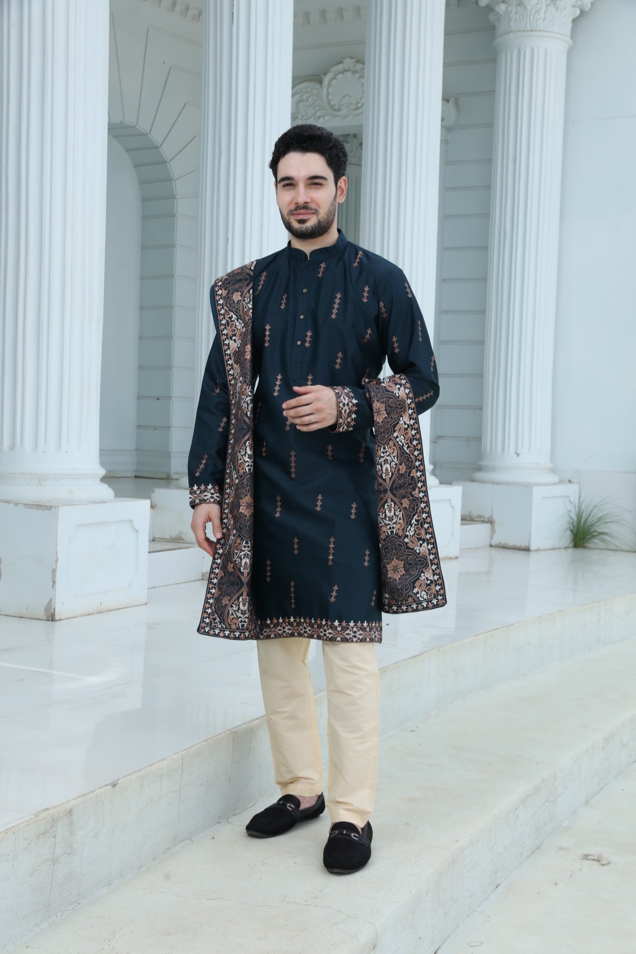 Deep Teal Kurta with Dupatta