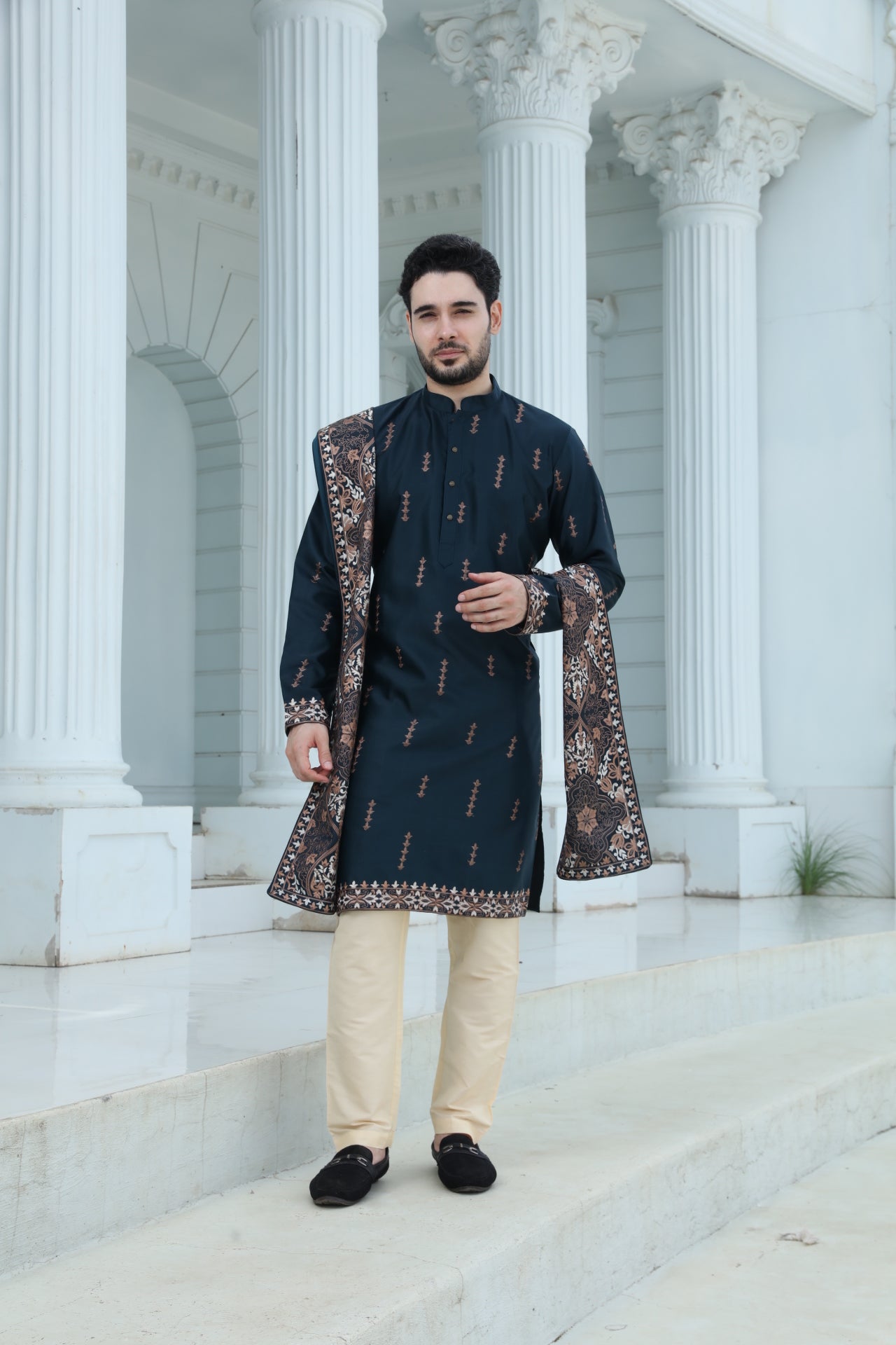 Deep Teal Kurta with Dupatta