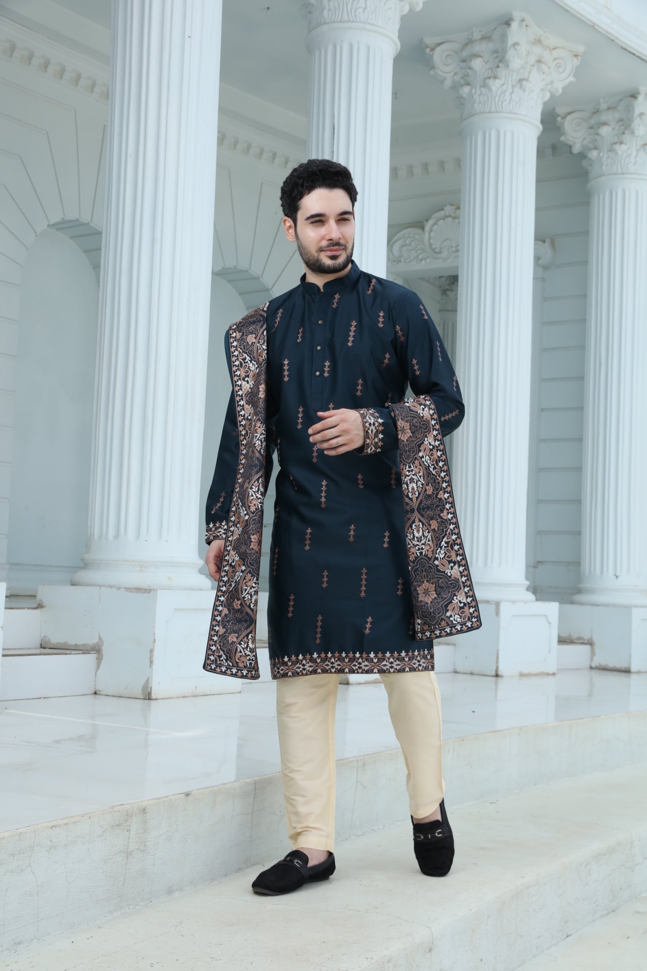 Deep Teal Kurta with Dupatta