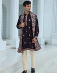 Plum Kurta Set with Butti Motifs