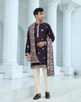 Plum Kurta Set with Butti Motifs
