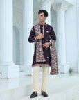 Plum Kurta Set with Butti Motifs