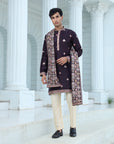 Plum Kurta Set with Butti Motifs