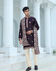 Plum Kurta Set with Butti Motifs