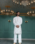 White Butti Embroidered Kurta