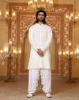Cream Chikankari kurta