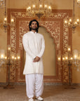 Cream Chikankari kurta