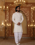 Cream Chikankari kurta