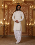 Cream Chikankari kurta