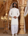 Cream Chikankari kurta