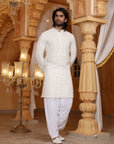 Cream Chikankari kurta