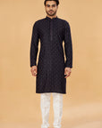 Black Embroidered Kurta