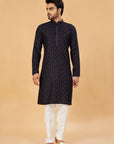 Black Embroidered Kurta