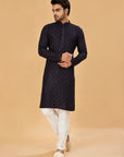 Black Embroidered Kurta