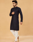 Black Embroidered Kurta