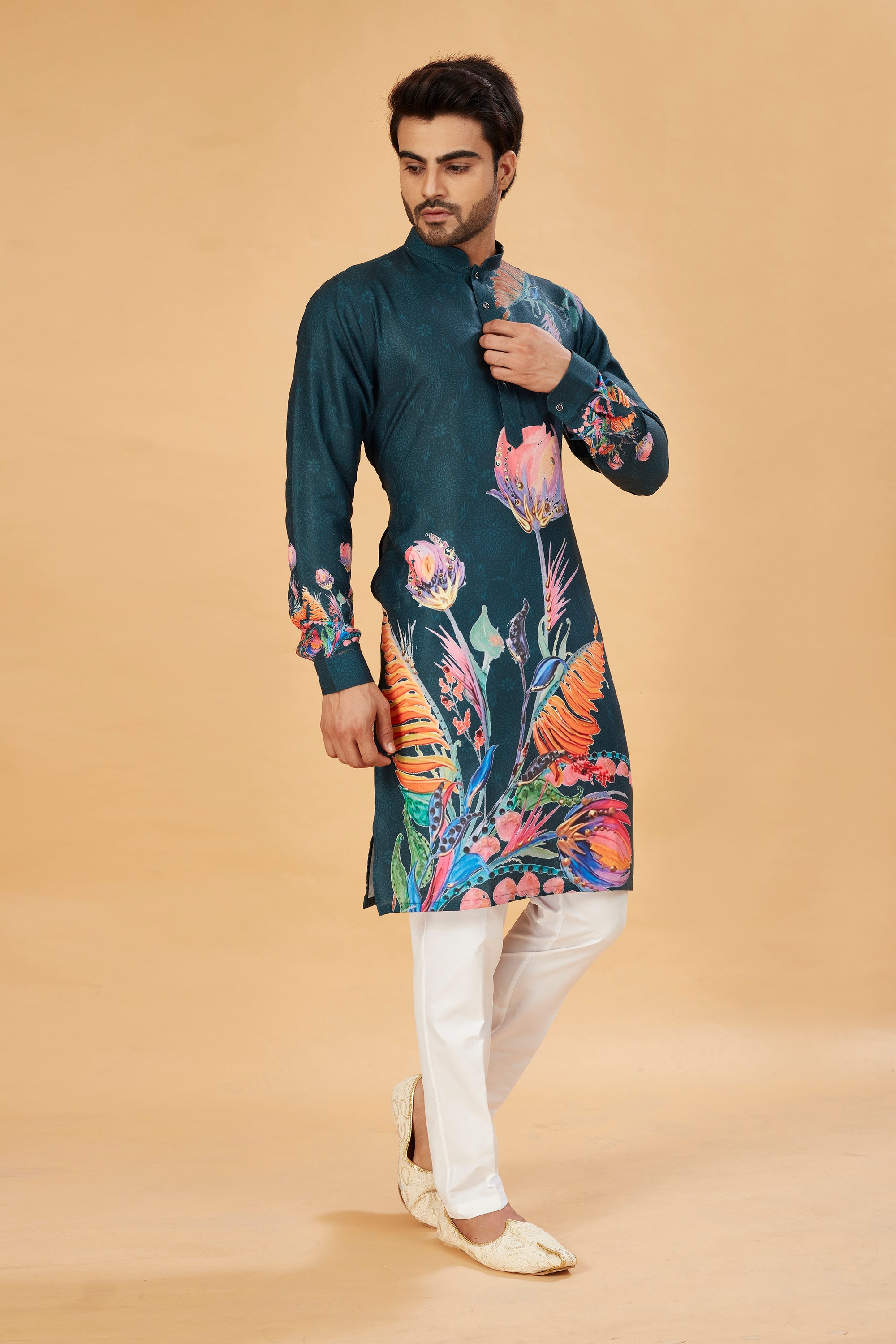 Midnight Bloom Kurta