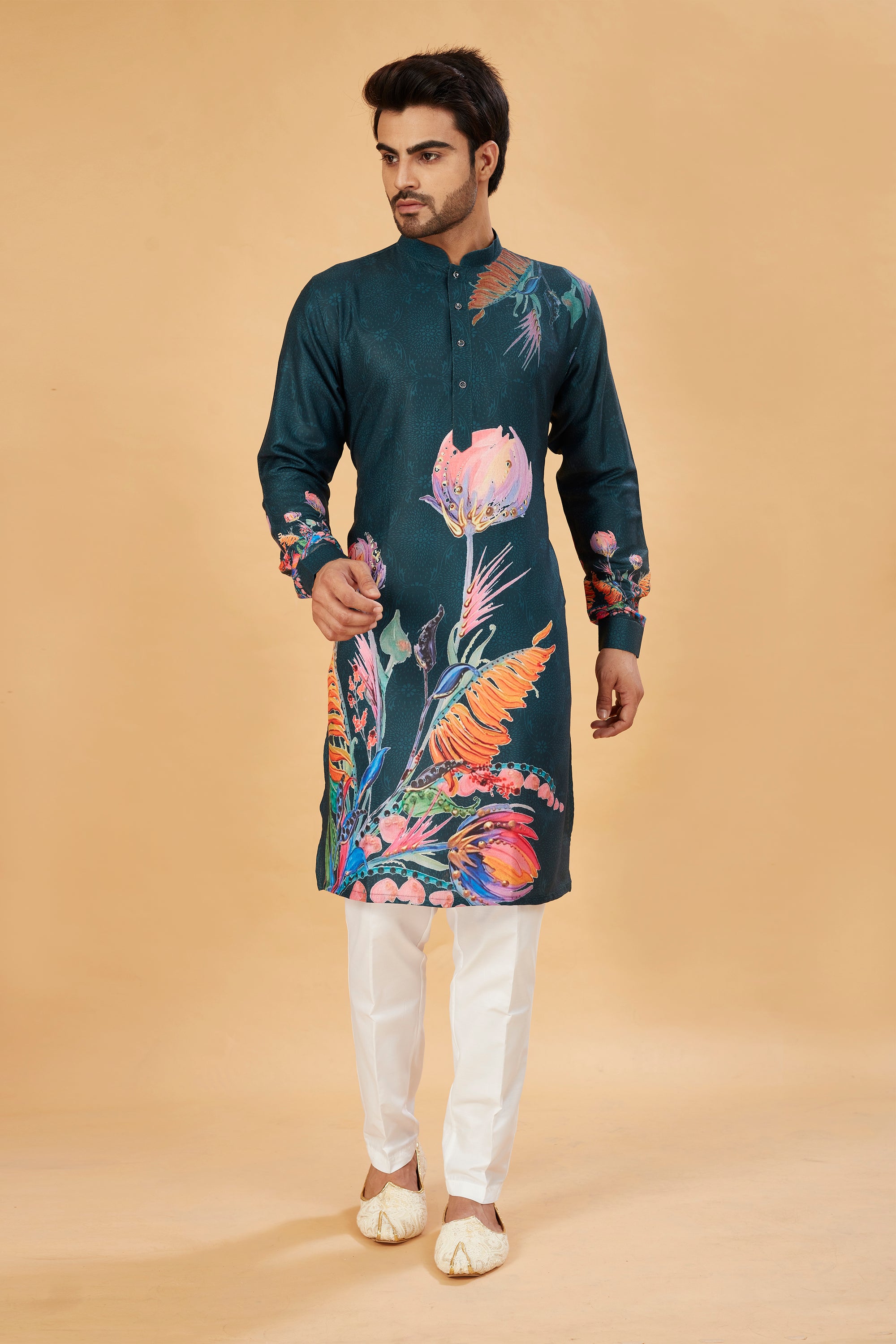 Midnight Bloom Kurta