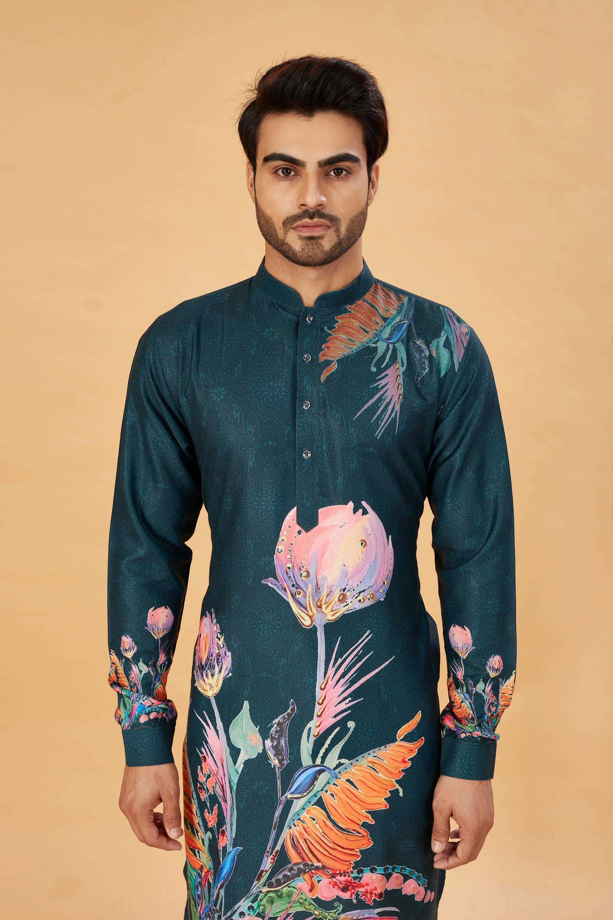 Midnight Bloom Kurta