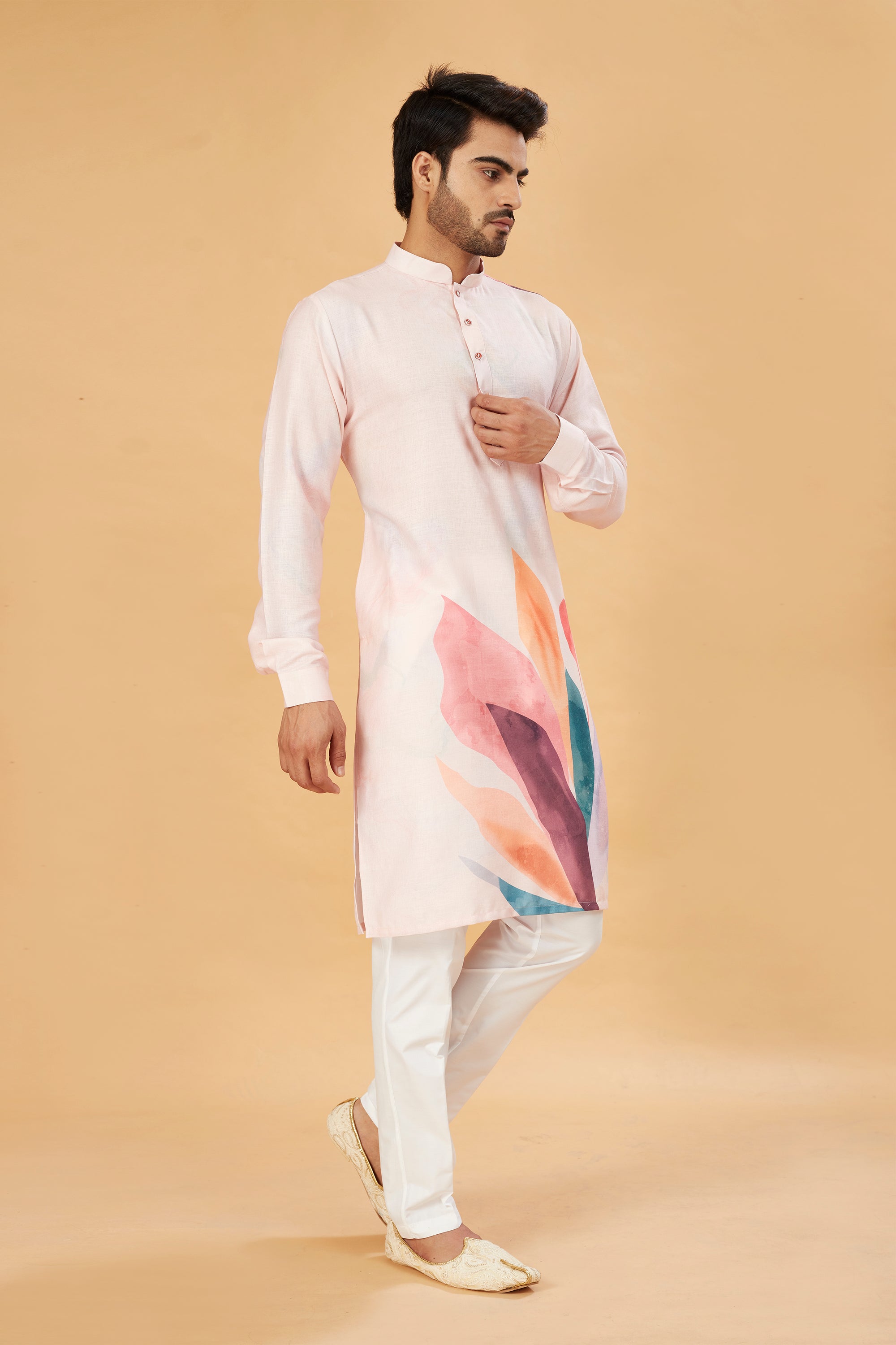 Peach Bloom Kurta