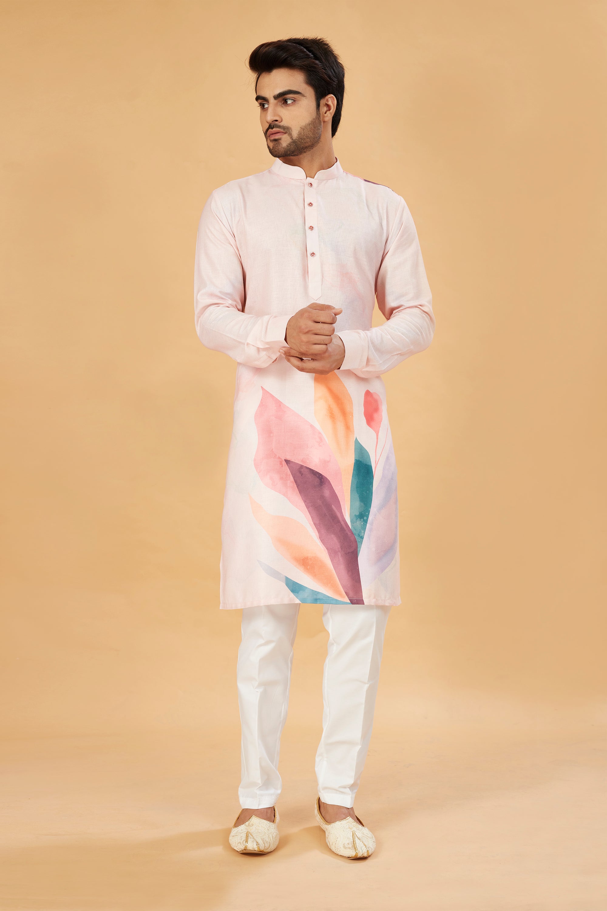 Peach Bloom Kurta