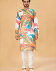 Vibrant Abstract-Print Kurta