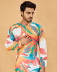 Vibrant Abstract-Print Kurta
