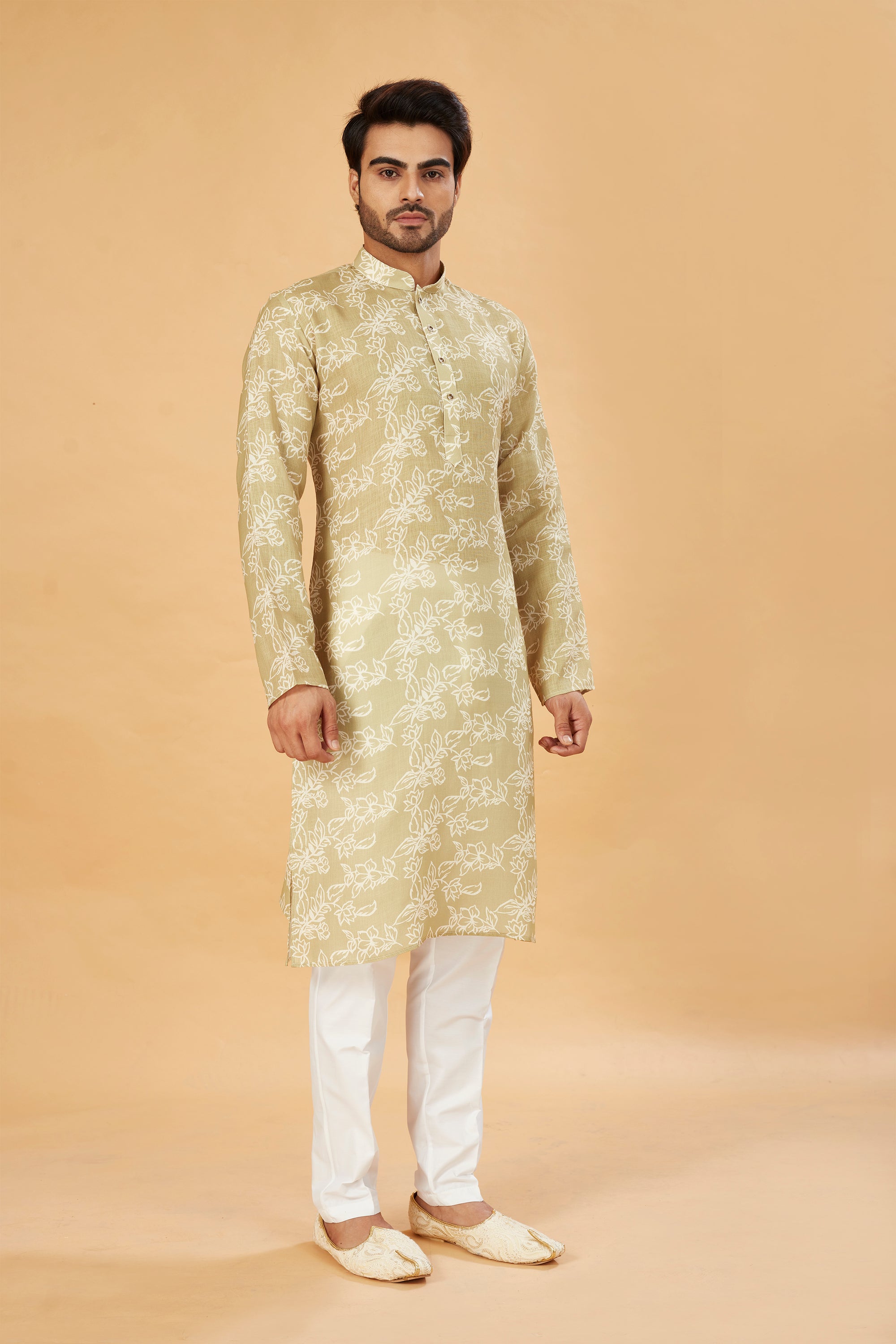 Pista Charm Printed Kurta