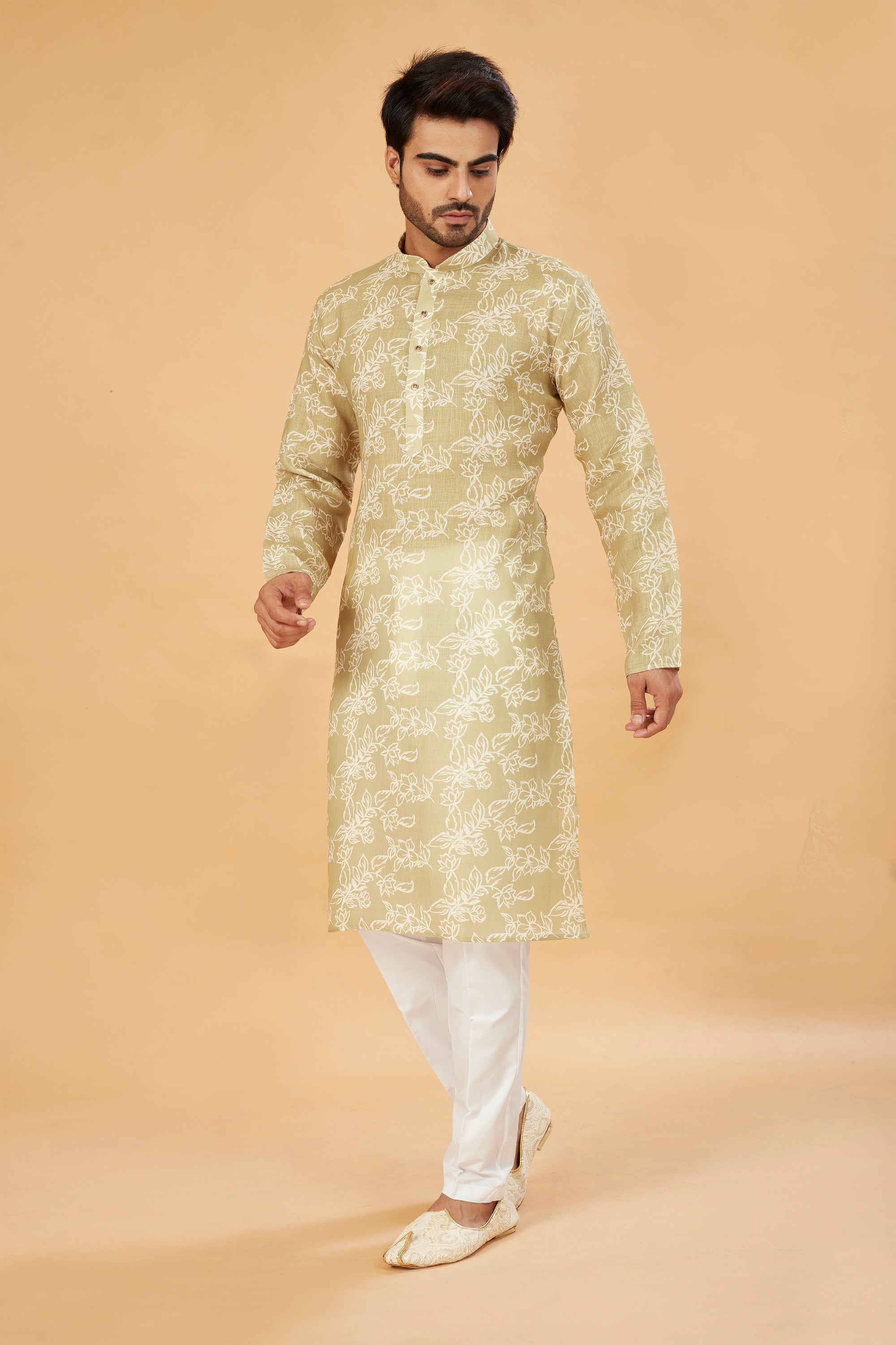 Pista Charm Printed Kurta