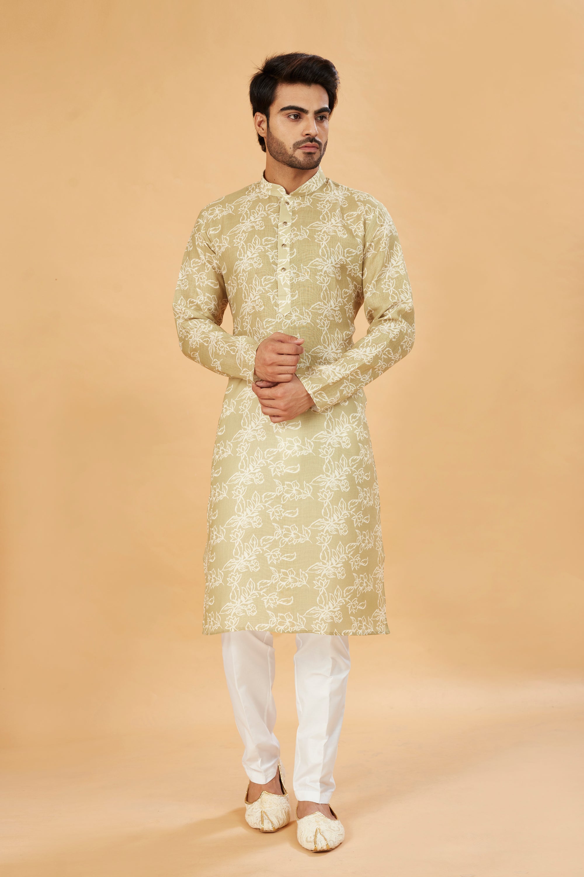 Pista Charm Printed Kurta