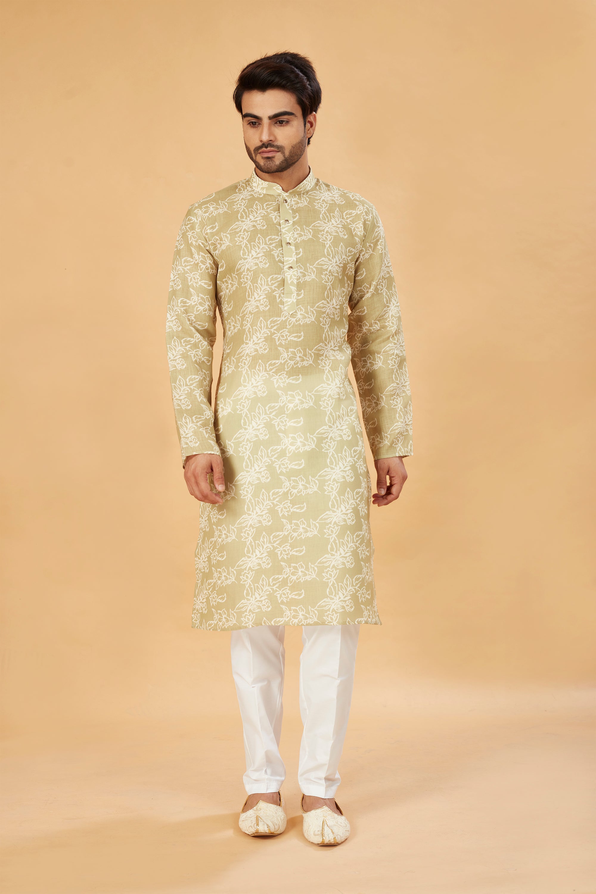 Pista Charm Printed Kurta