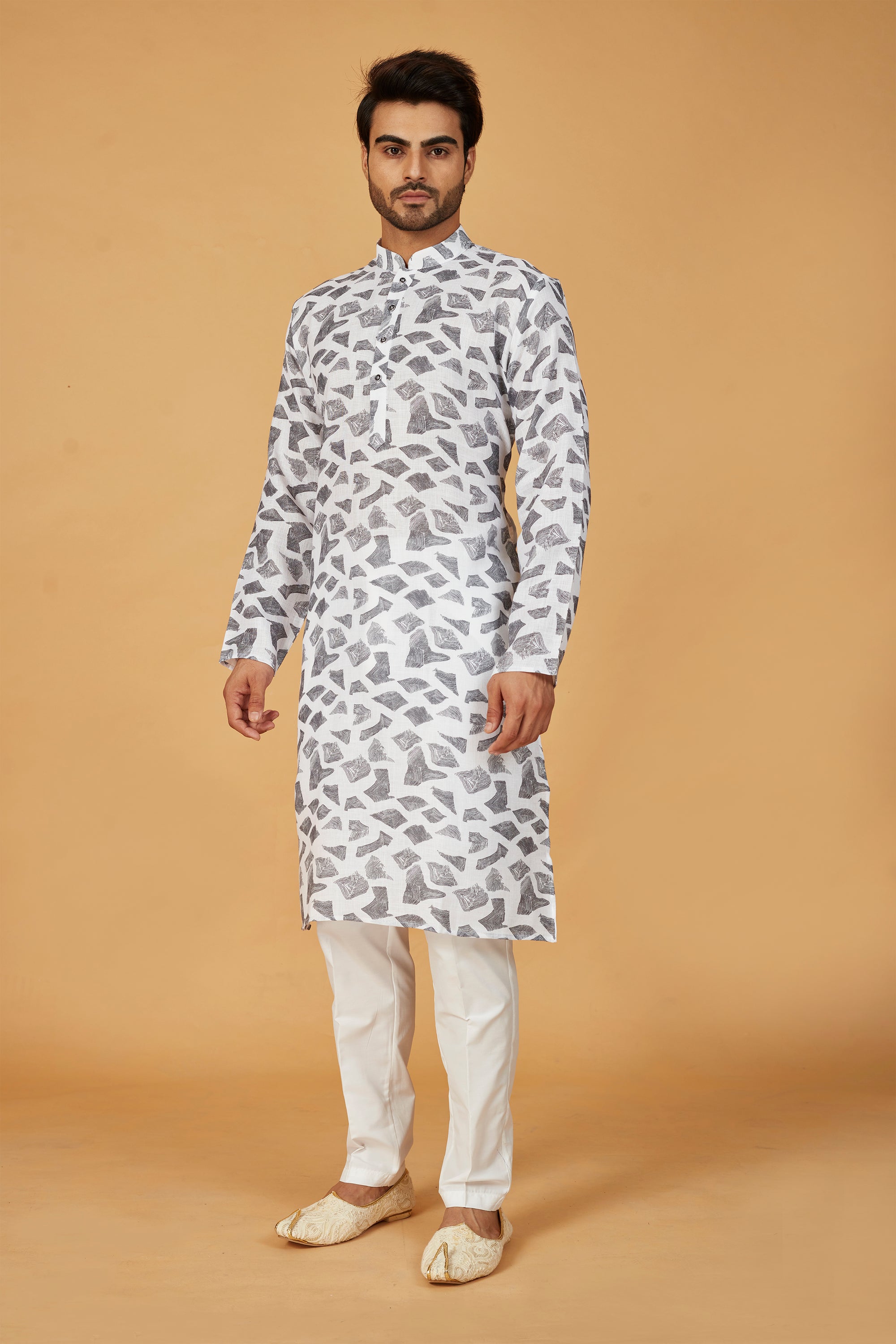 Monochrome Mosaic Kurta