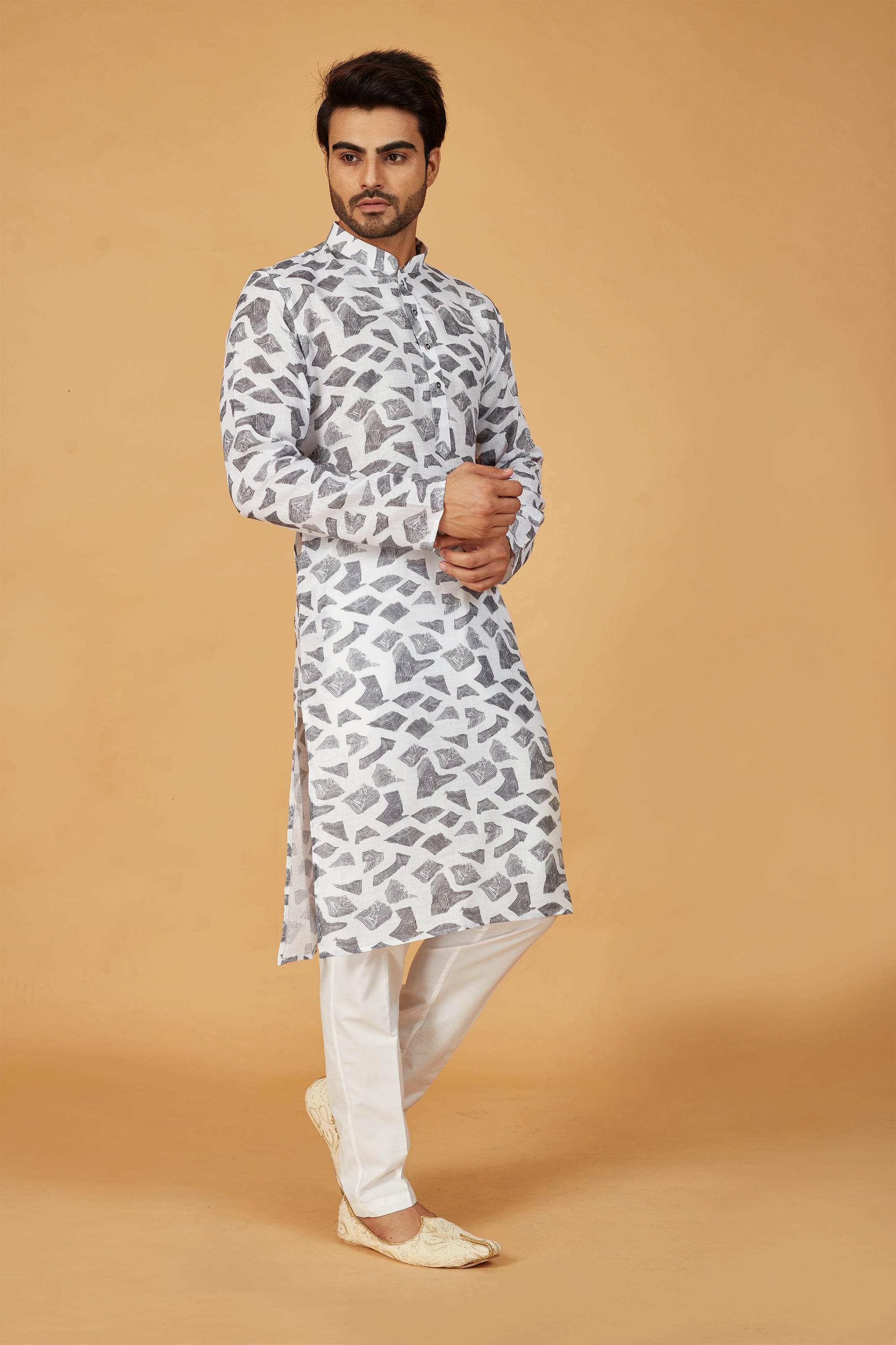 Monochrome Mosaic Kurta