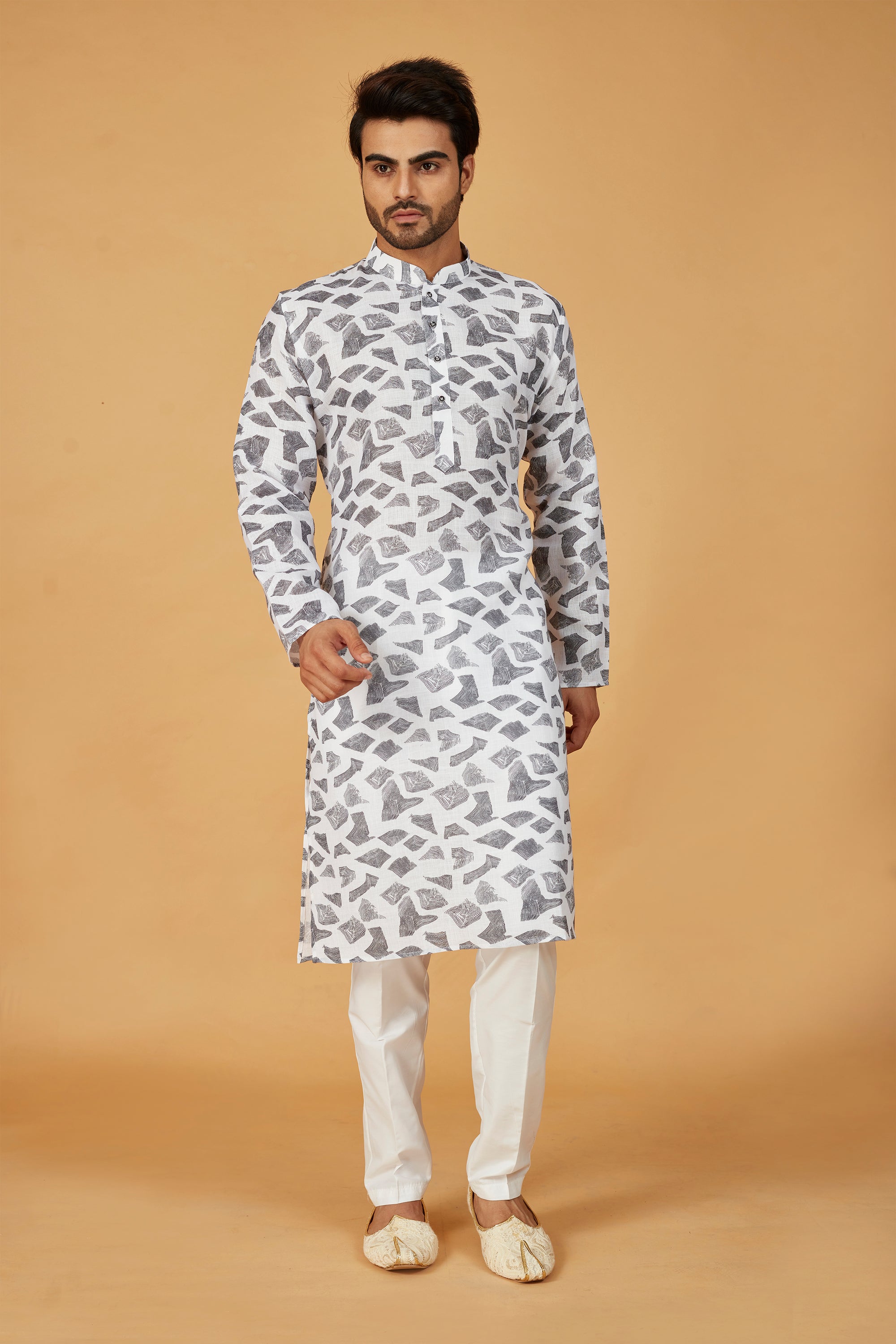 Monochrome Mosaic Kurta