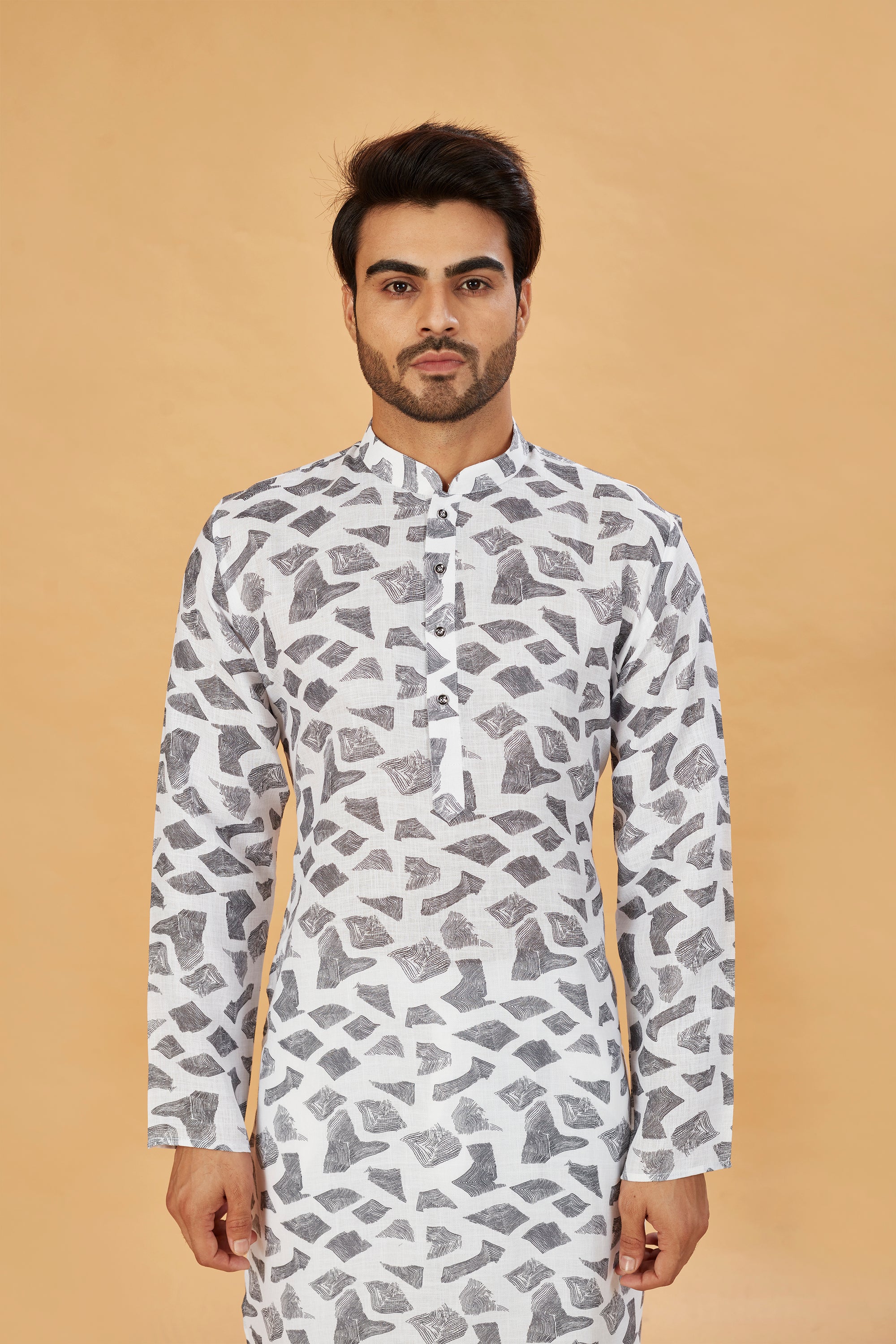Monochrome Mosaic Kurta