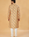 Mustard Abstract Print Kurta
