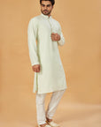 Pista Green Embroidered Kurta