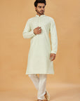 Pista Green Embroidered Kurta